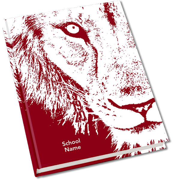 Lion Mascot Yearbook Cover